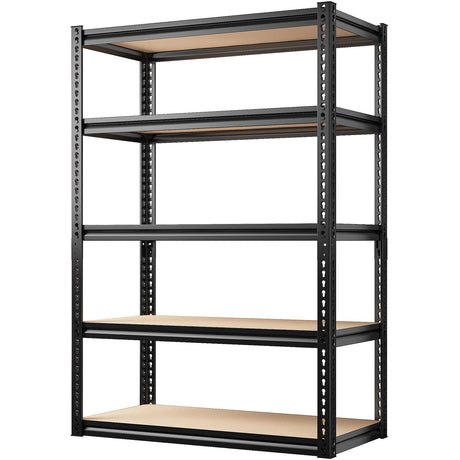 REIBII 72" H Garage Shelving Heavy Duty Storage Shelves 2000LBS Adjustable 5 Tier Metal Storage Shelving for Garage Storage Shelving Unit for REIBII