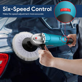 ENEACRO Polisher, Rotary Car Buffer Polisher Waxer, 1200W 7-inch/6-inch Variable Speed 1500-3500RPM, Detachable Handle Perfect for Boat,Car Polishing ENEACRO