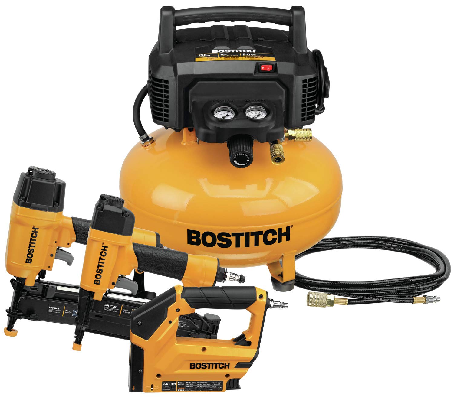 BOSTITCH Air Compressor Combo Kit, 3-Tool (BTFP3KIT) - WoodArtSupply