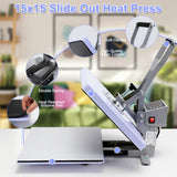 AKEYDIY 15''x15'' Heat Press Machine for T Shirts, Slide Out Digital Clamshell Heat Press Sublimation Printer, Industrial Heat Transfer Machine for AKEYDIY
