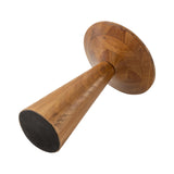 COZAYH Small Pedestal End Table Round Farmhouse Martini Table Wood Plant Stand Rustic Drink Table for Small Space Living Room, Walnut COZAYH