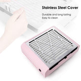 AONOLOVO Nail Dust Collector Machine, Upgraded Powerful Nail Vacuum Suction Fan Dust Extractor Manicure Tool for Acrylic Nail Poly Nail Extension Gel AONOLOVO