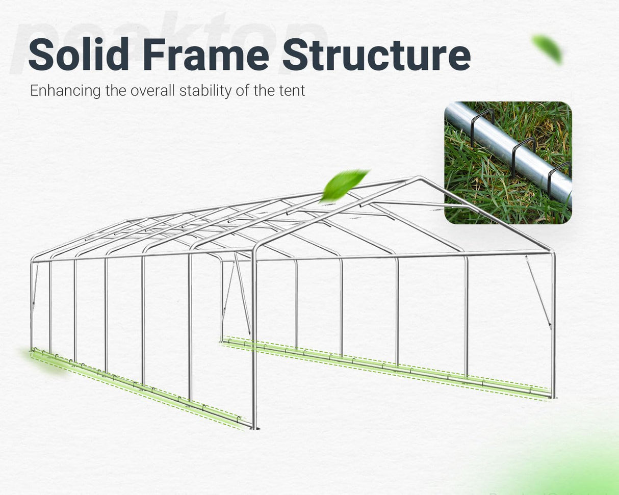 PEAKTOP OUTDOOR 20'X40' Party Tent Heavy Duty Wedding Tent Outdoor Gazebo Event Shelter Canopy with Carry Bags PEAKTOP OUTDOOR