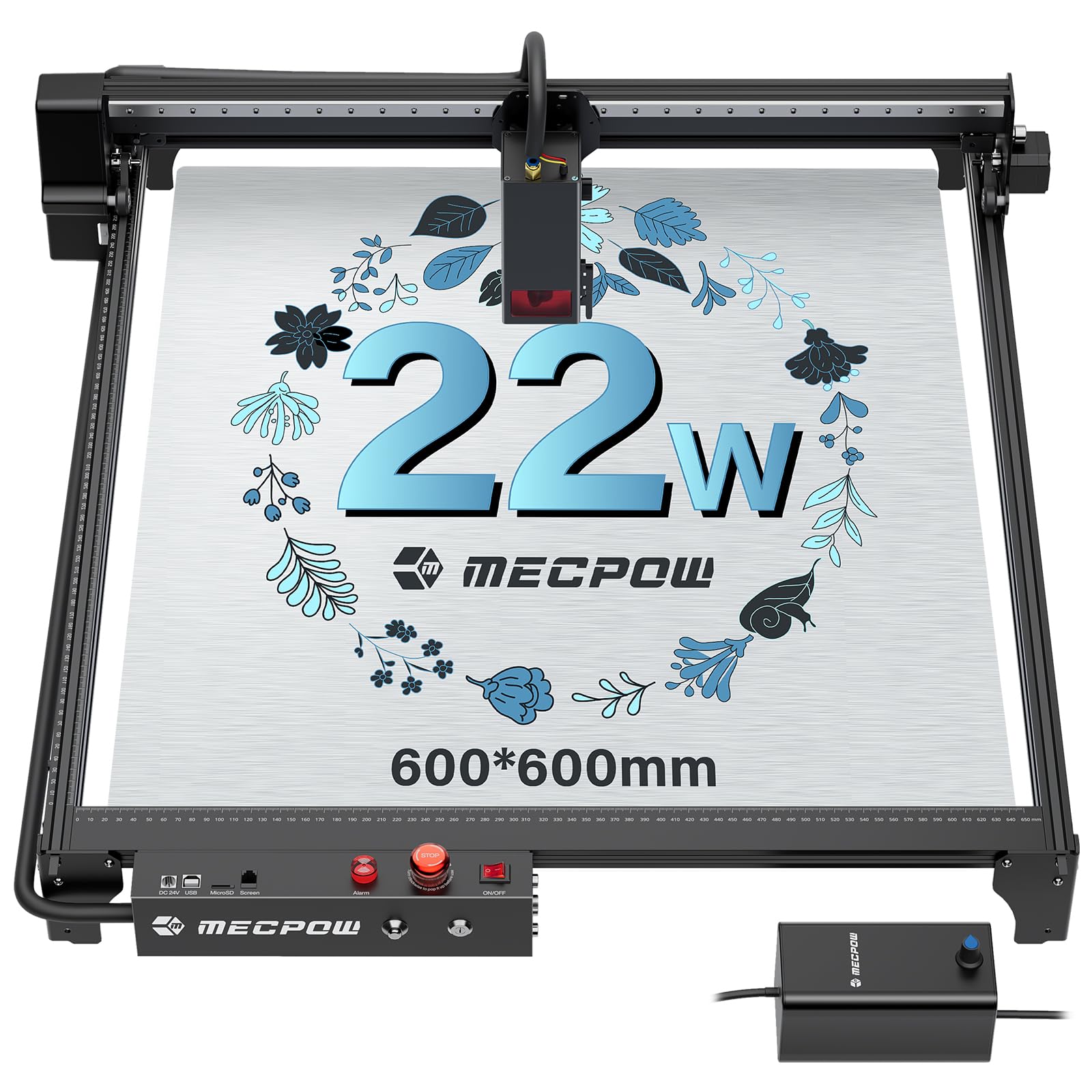 Mecpow X5 Laser Engraver with Air Assist, 144W Laser Cutter, 22W Output Laser Engraving Cutting Machine, Laser Engraver for Wood and Metal, CNC - WoodArtSupply