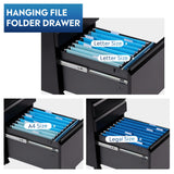 DEVAISE 3 Drawer Mobile File Cabinet Under Desk Office, Fully Assembled Except Casters, Letter/Legal Size, Black DEVAISE