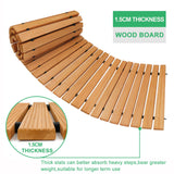 RELIANCER 6' Wooden Garden Pathway,Outdoor Roll Out Cedar Curved Walkway,Patio Path Decorative Garden Boardwalk Walkways,Weather-Resistant Roll Up RELIANCER