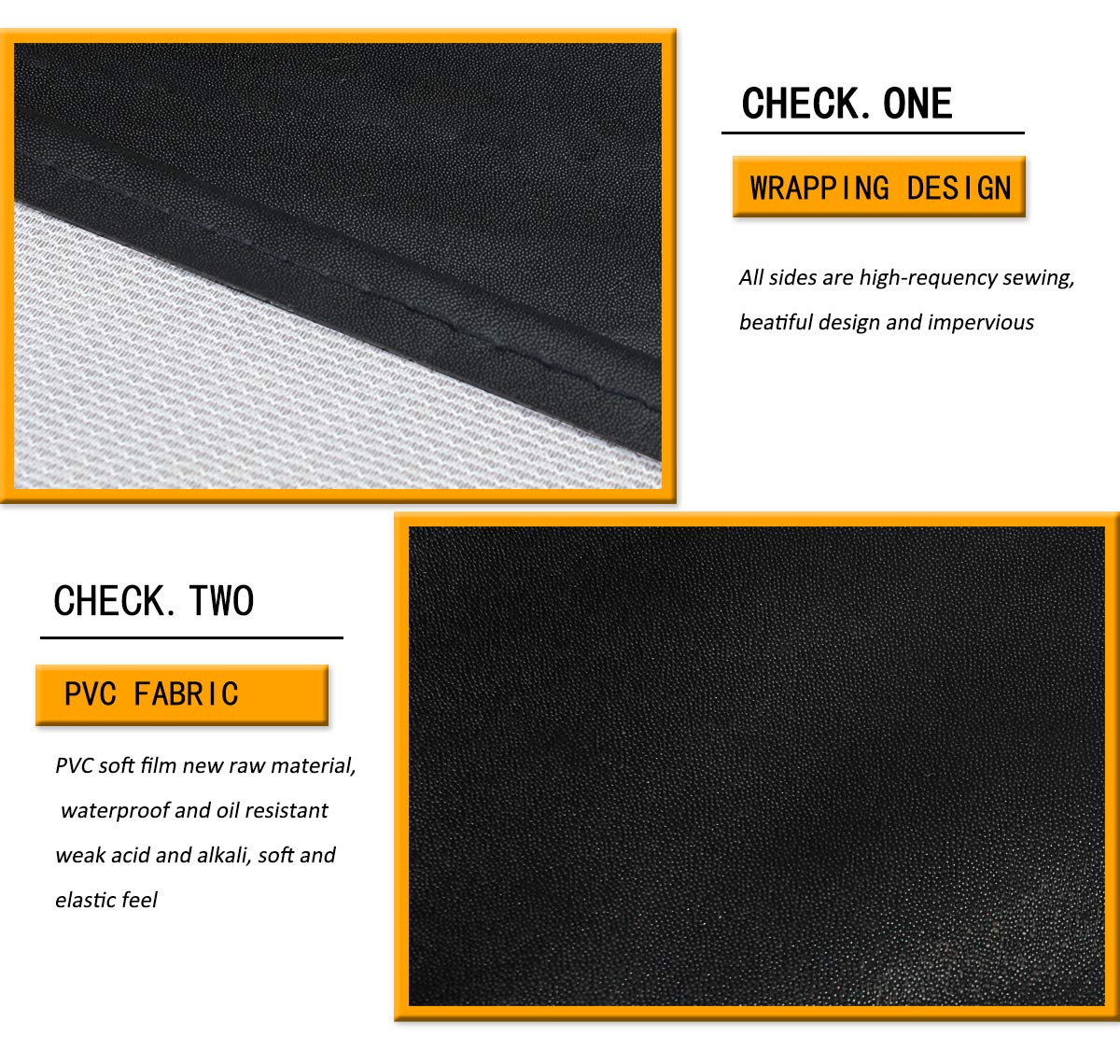 Homsolver Heavy Duty Vinyl Waterproof Apron for Unisex Adult, Ultra Lightweight, Industrial Apron, Black Homsolver