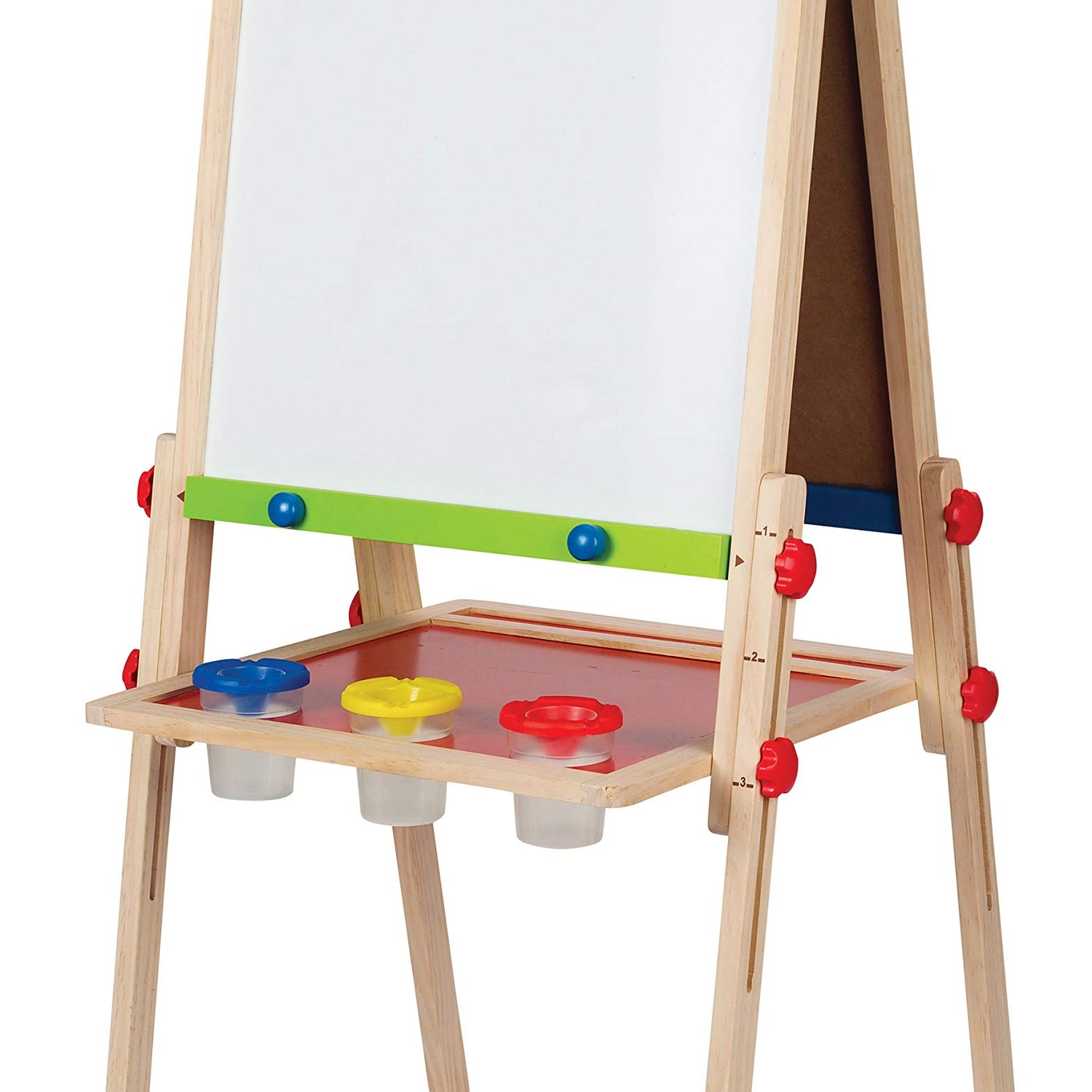 Award Winning Hape All-in-One Wooden Kid's Art Easel with Paper Roll and Accessories Cream, L: 18.9, W: 15.9, H: 41.8 inch Hape