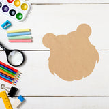 Wooden Bear Head Paintable 6" Cutout, Unfinished Wood MDF 1/8" Wall Animal Craft NEXTCraft