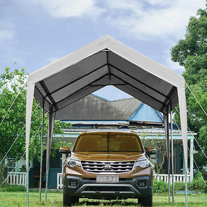 ADVANCE OUTDOOR Adjustable 10x20 ft Heavy Duty Carports Car Canopy Garage Boat Shelter Party Tent, Adjustable Height from 9.5 ft to 11 ft, Gray