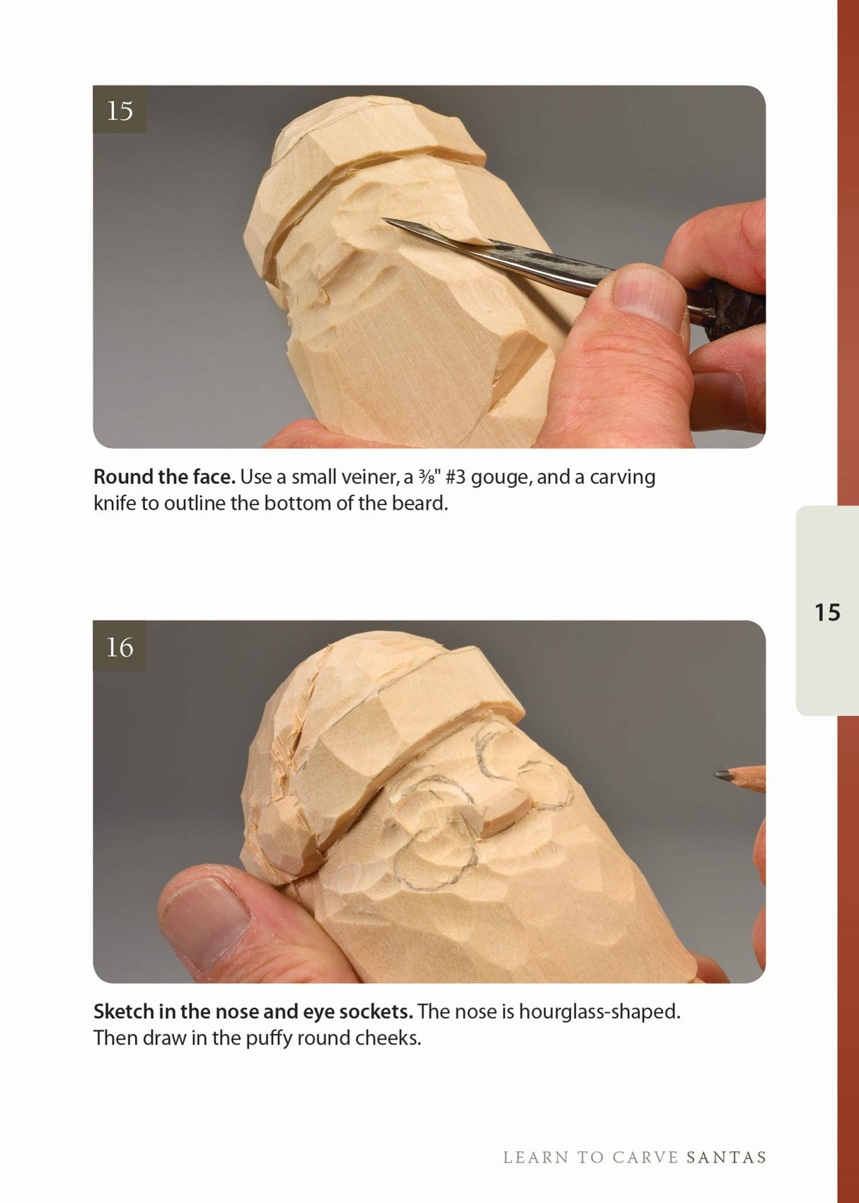 Learn to Carve Santas (Fox Chapel Publishing) Harold Enlow's Whittling and Carving Tips, Companion Guide to Santa Study Stick [Booklet Only] Design Originals