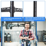 BESTOFFICE FURNITURE Large Heavy Duty Metal Wire Shelving Height Adjustable Commercial Grade Utility Steel Storage Rack on 4” Casters 6000 LBS BestOffice