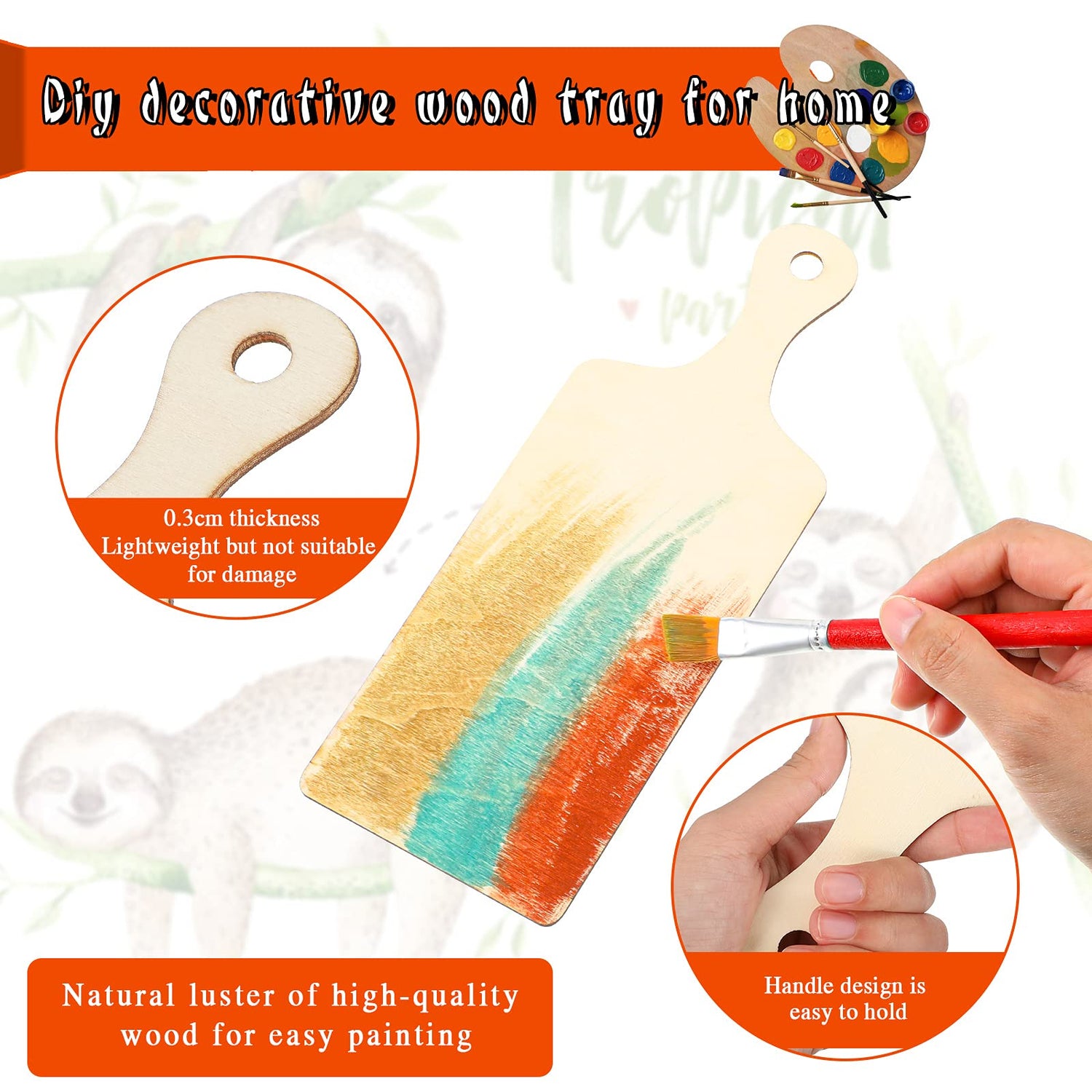 Marsui 12 Pieces Mini Wooden Cutting Board with Handle Christmas Small Chopping Board Craft Wooden Paddle Board for DIY Kitchen Home Decor(9.4 x 3.5 Marsui