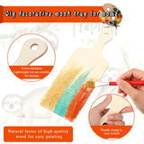 Marsui 12 Pieces Mini Wooden Cutting Board with Handle Christmas Small Chopping Board Craft Wooden Paddle Board for DIY Kitchen Home Decor(9.4 x 3.5 Marsui