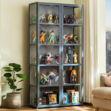 Curio Display Cabinet, Storage Cabinet with 5-Tier Storage Shelves, Display Case with Acrylic Cabinet Door, Toy Organizers Rack & Display Shelf QEWYHGRY