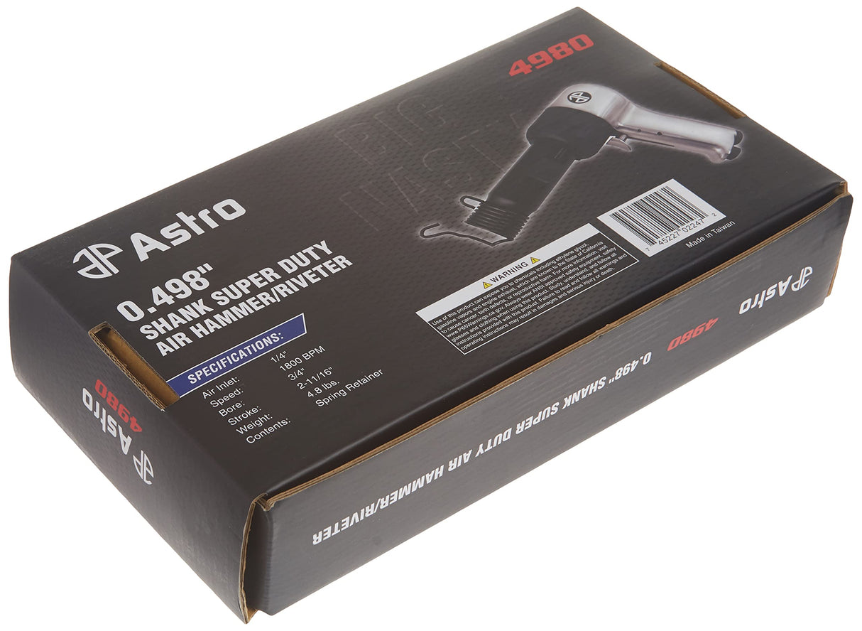Astro Pneumatic Tool 4980 0.498" Shank Super Duty Air Hammer/Riveter Astro Pneumatic Tool