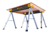 WORKESS Saw Horses 2 Pack Folding, Heavy Duty Sawhorse Table 2600 Lbs Load Capacity with 2x4 Support Legs, Portable Folding and Fast Open Legs and WORKESS