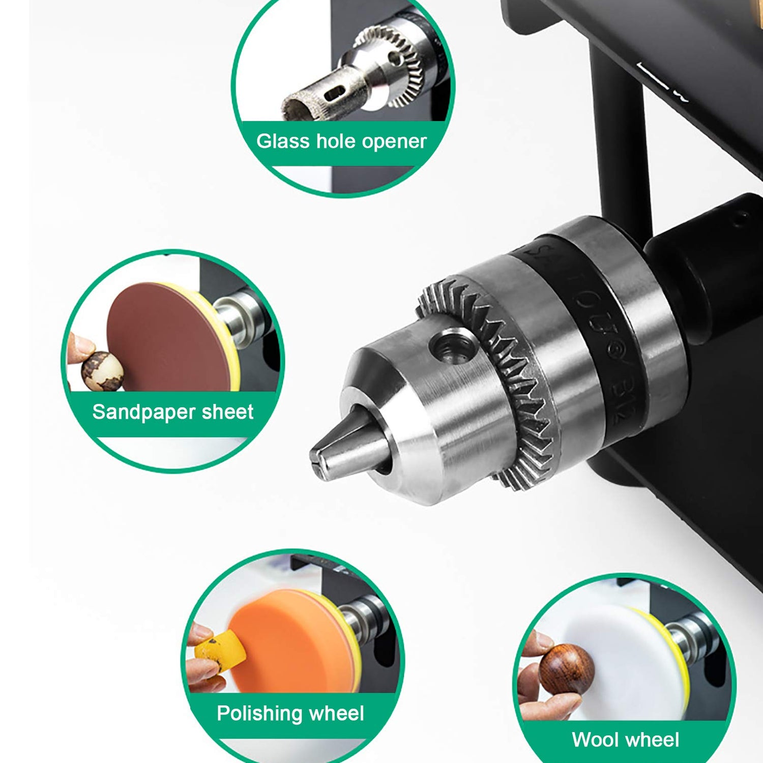 Xuthusman Mini Precision Table Saw Set, Woodworking Sliding Cutting Machine Home Multifunctional DIY Model Cutter Electric Bench Saw Kit +Blade Xuthusman