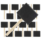 US Art Supply 3 inch Foam Sponge Wood Handle Paint Brush Set (Value Pack of 15) - Lightweight, Durable and Great for Acrylics, Stains, Varnishes, US Art Supply