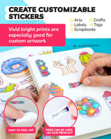 Sticker Paper for Inkjet Printer - Printable Vinyl Sticker Paper - Sticker Paper - (30 Sheets, 8.5 x 11", Matte White) - Sticker Printer Paper - Paper Plan