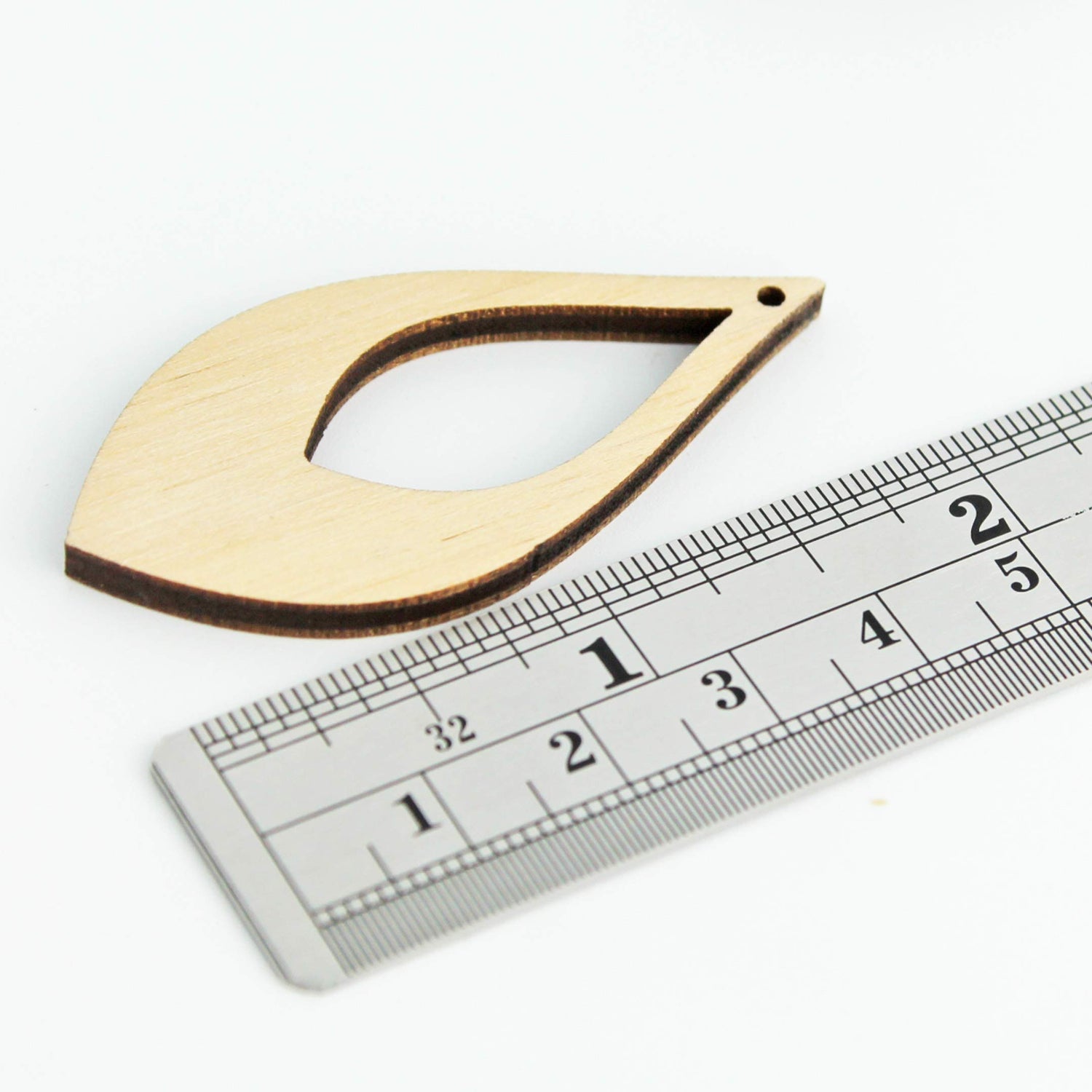 ALL SIZES BULK (12pc to 100pc) Unfinished Wood Laser Cutout Teardrop Dangle Earring Jewelry Blanks Shape Crafts Made in Texas Texan Wood Crafts