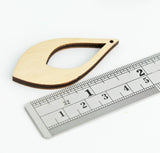 ALL SIZES BULK (12pc to 100pc) Unfinished Wood Laser Cutout Teardrop Dangle Earring Jewelry Blanks Shape Crafts Made in Texas Texan Wood Crafts