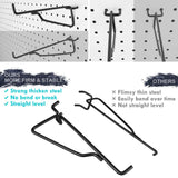 2 Pack Pegboard Shelves, Wooden Shallow Shelf for 1/4 inch Peg Board Organizer Accessories, Shelves and Baskets Brackets, Display and Storage Rack LIGHT DUST