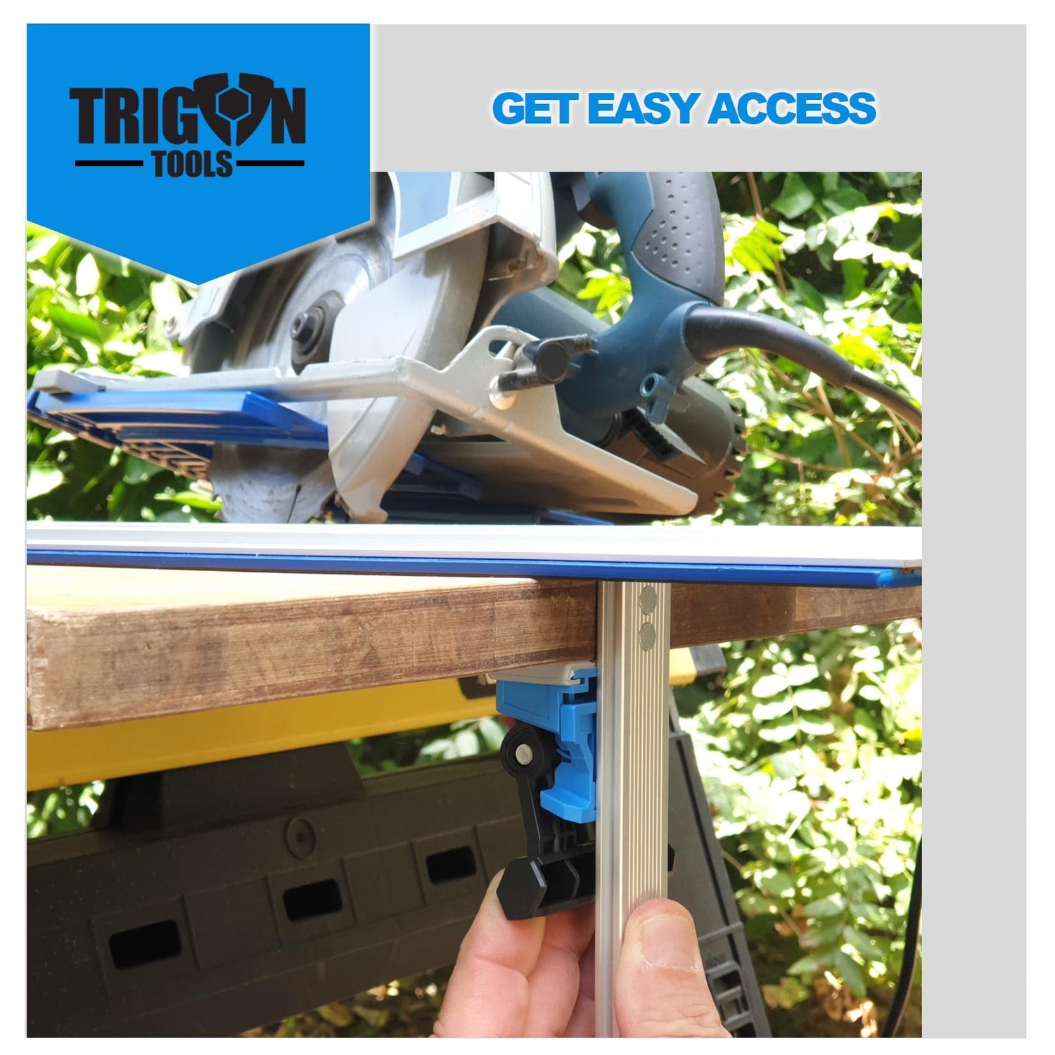 Quick Release Track Saw Clamp, Clamps for Circular Saw Guide Rail Clamp, Track Clamps for - Plunge Saw, Track Saw Guide, Track Saw Accessories, T Trigon-Tools