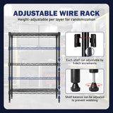 PayLessHere Wire Shelving Unit Heavy Duty Storage Rack Metal Shelf Garage Organizer Wire Rack with Casters (Black, 23" D x 13" W x 30" H) PayLessHere