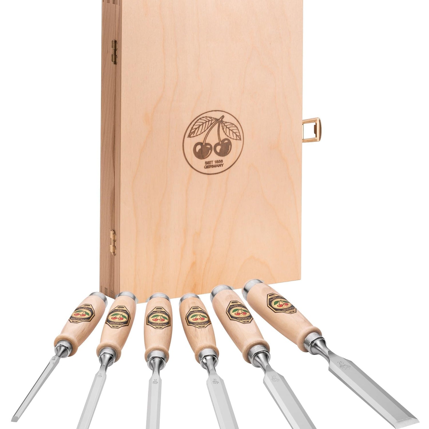 Kirschen 1101000 6-Piece Chisel Set in Wood Box Kirschen