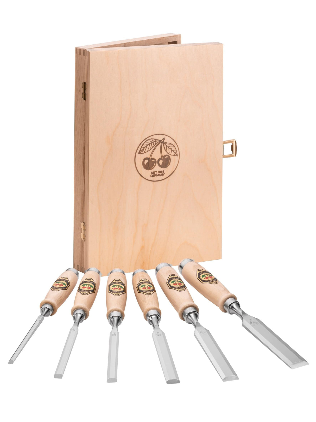 Kirschen 1101000 6-Piece Chisel Set in Wood Box Kirschen