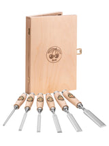 Kirschen 1101000 6-Piece Chisel Set in Wood Box Kirschen