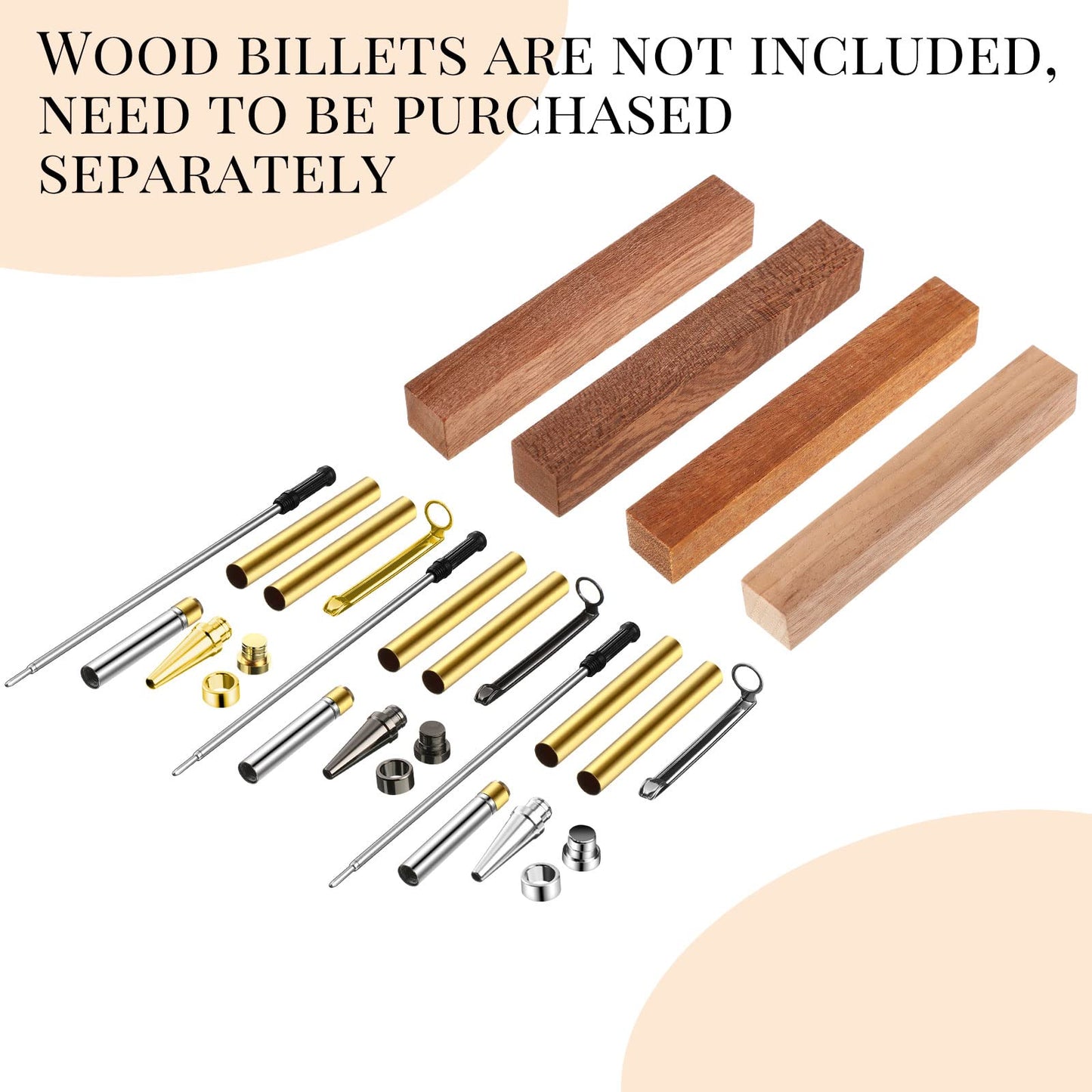 Colarr Slimline Pen Kit Twist Pen Kit with Pen Mandrel Pen Turning Supplies Pen Turning Tools for Home DIY Wood Turning Making Woodworking Supplies - WoodArtSupply