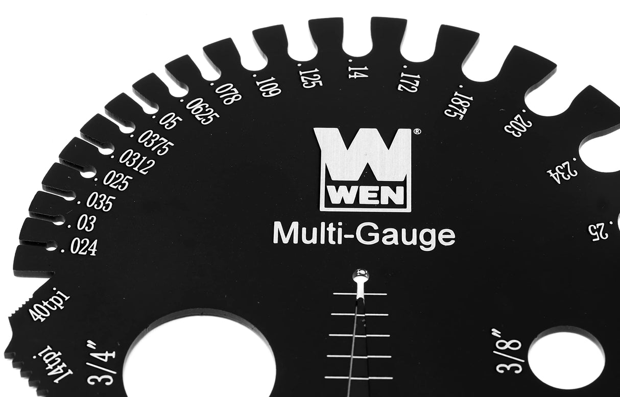 WEN ME210G Metric and Imperial Metal Thread Pitch Multi-Gauge with Carrying Case, Two Pack, Black WEN