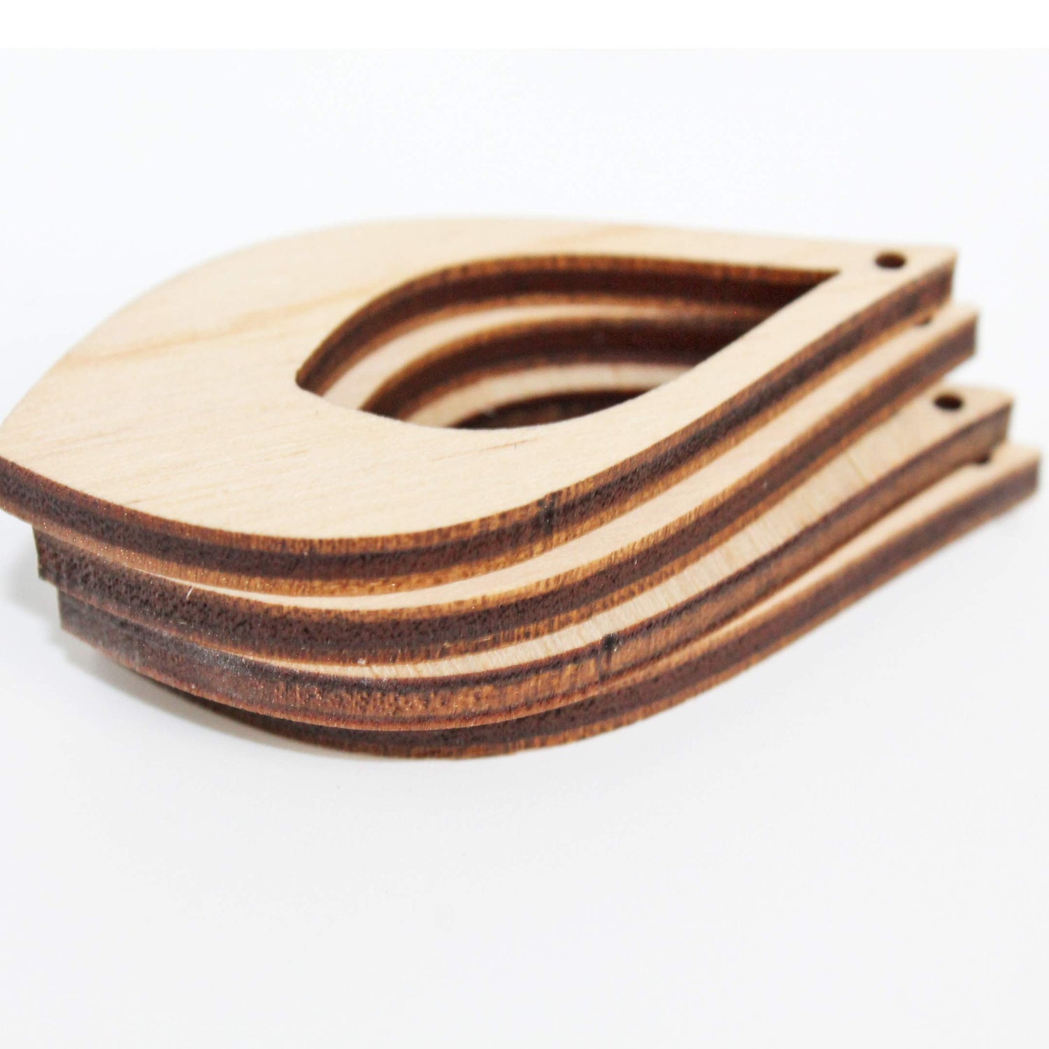 ALL SIZES BULK (12pc to 100pc) Unfinished Wood Laser Cutout Teardrop Dangle Earring Jewelry Blanks Shape Crafts Made in Texas Texan Wood Crafts