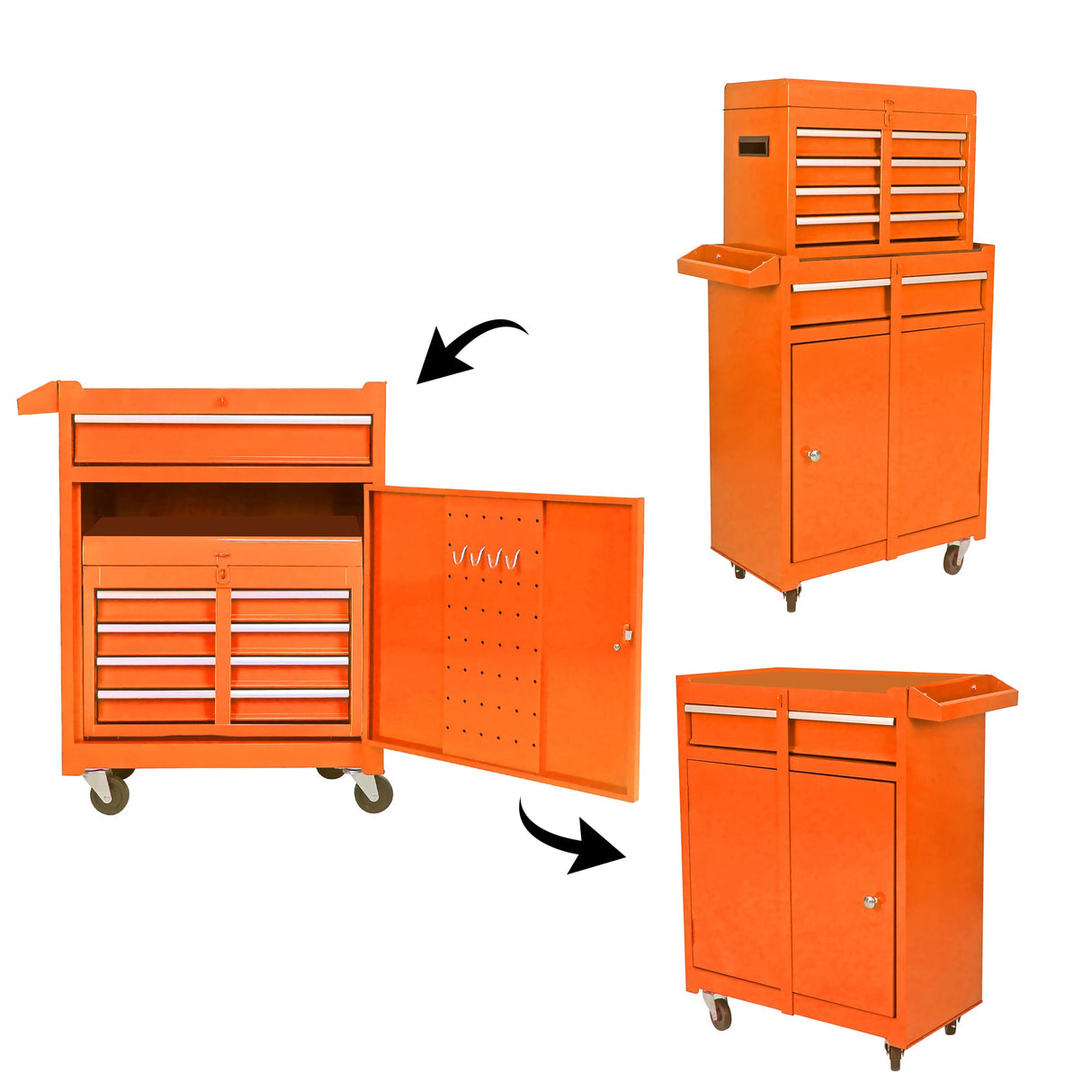 5-Drawer High Capacity Rolling Tool Chest with Wheels,Tool Box Combo Tool Storage Removable,Toolbox for Workshop and Mechanics Garage, Tool Storage Larmliss