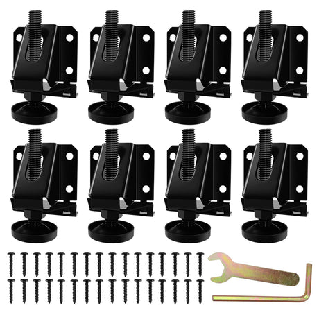 LOSCHEN 8PCS Heavy Duty Adjustable Leveling Feet for Furniture,Hexagon Nuts Lock Furniture Legs Levelers,for Table, Cabinets, Workbench,Shelving LOSCHEN