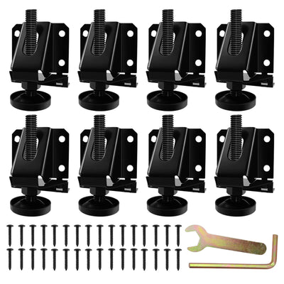 LOSCHEN 8PCS Heavy Duty Adjustable Leveling Feet for Furniture,Hexagon Nuts Lock Furniture Legs Levelers,for Table, Cabinets, Workbench,Shelving