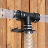 POWERTEC 70149 4 Inch Dust Control Flex Cuff with Steel Hose Clamps, Hose Connector Rubber Cuff Coupler for Woodworking Dust Collection Fittings, POWERTEC