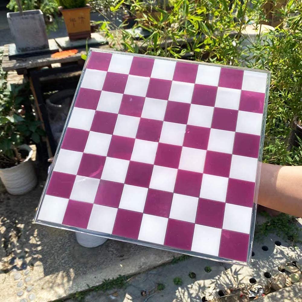 RESINWORLD 12 inches XL Large Checkers Chess Board Mold for Resin, 16 Pieces Full Size 3D Silicone Chess Piece Mold for Epoxy Resin, Chess Resin Mold ResinWorld