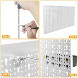 TORACK 3Pcs Metal Pegboard Panels for Wall Garage Utility Tools Pegboard Storage System for Workbench, Shop, Shed Modular Peg Board Organizer Board TORACK