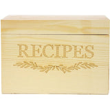 Juvale Wood Recipe Organization Box with Cards and Dividers Juvale
