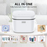 Heat Press Machine All in One, Automatic 3D Vacuum Sublimation Heat Press Transfer 800W with Digital Controller, No Shape Limit for Bottle, T-Shirt, PioneerWorks