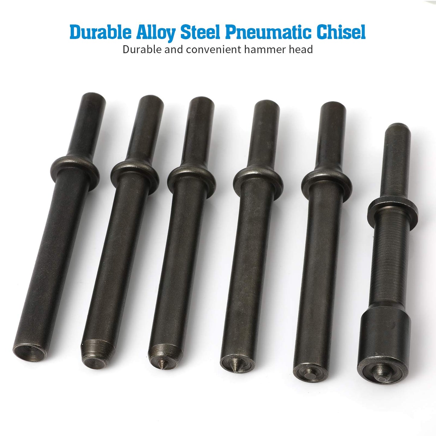 Anndason 7 Pcs Great Heavy Duty Smoothing Pneumatic Air Rivet Hammer Tools Kit