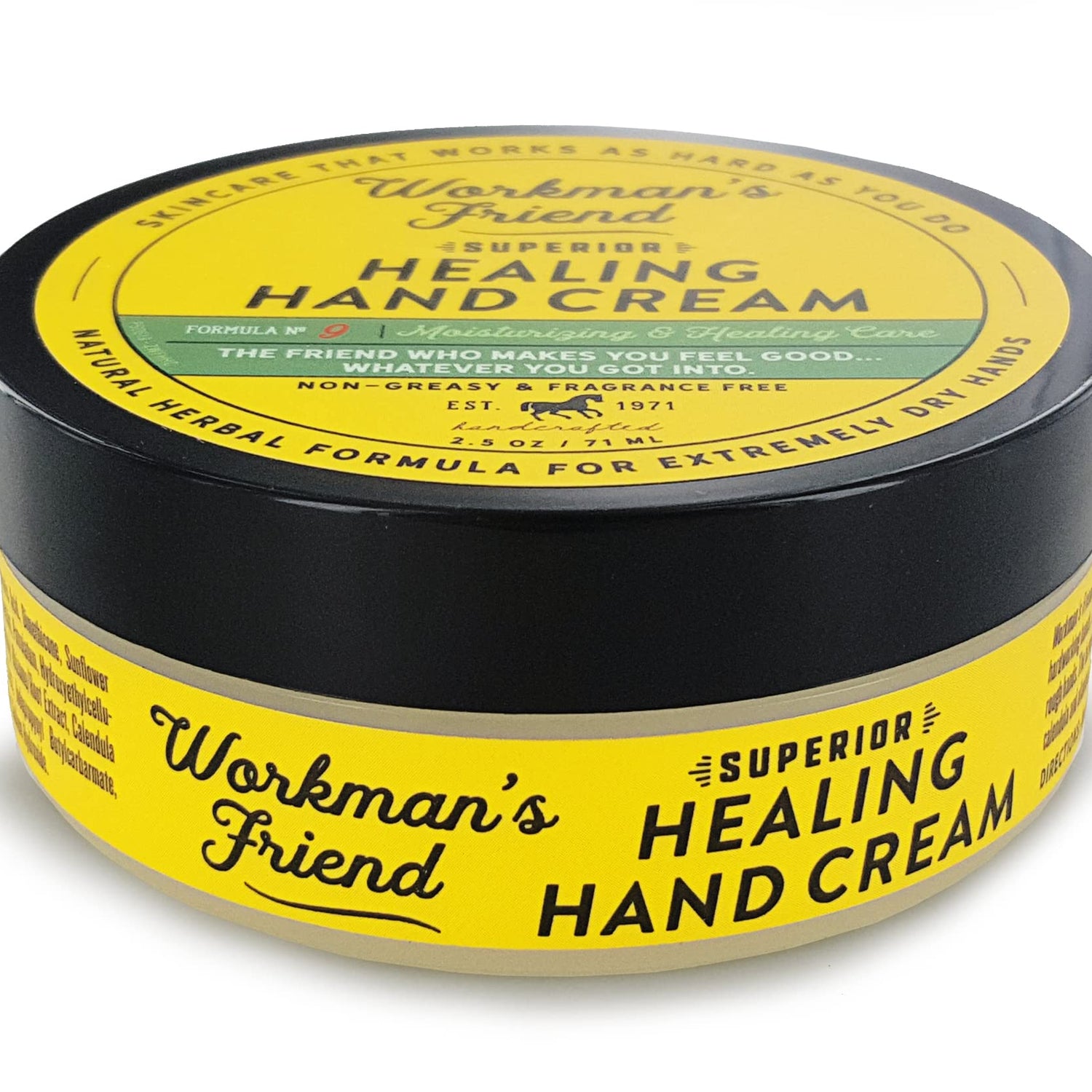 WORKMAN'S FRIEND Superior Healing Hand Cream - Intense Moisturizer - Heals Extremely Dry & Cracked Skin - 2.5 ounce WORKMAN'S FRIEND