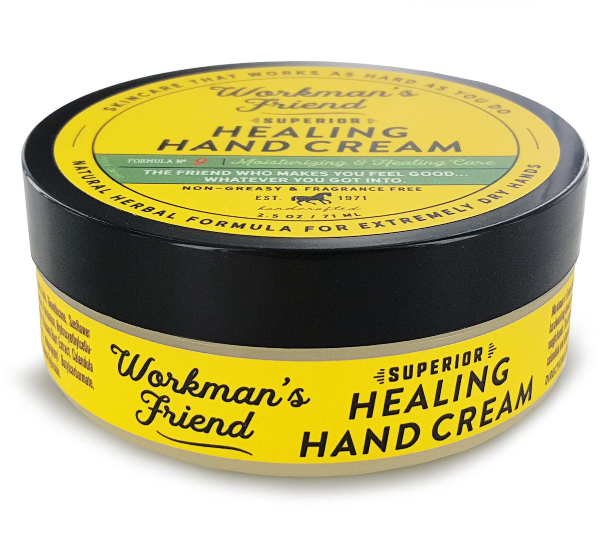 WORKMAN'S FRIEND Superior Healing Hand Cream - Intense Moisturizer - Heals Extremely Dry & Cracked Skin - 2.5 ounce WORKMAN'S FRIEND