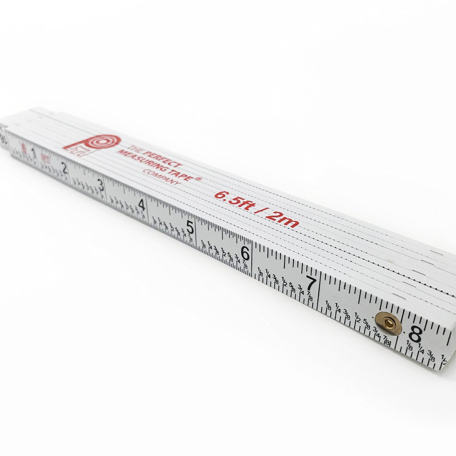 Perfect Measuring Tape Co. FR-72 Carpenter's Folding Rule Lightweight Composite Construction Ruler (Folding Yard Stick) with Easy-Read Inch Fractions PERFECT MEASURING TAPE