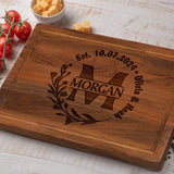 Personalized Wedding Anniversary Registry Gifts, Custom Engraved Cutting Board for Couples, Women, Men, Newly Wedding Gifts Serving Board, Christmas, Kenzal Customized