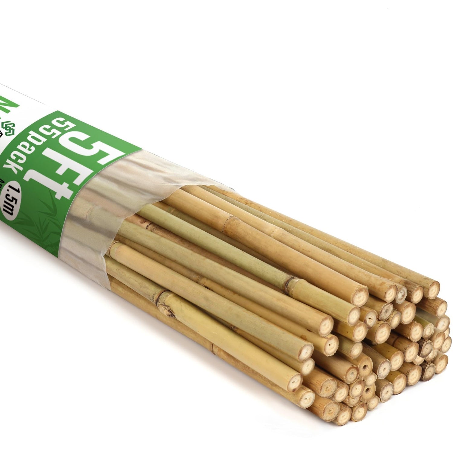 SWANGSA 55 Pack Bamboo Stakes for Plant 5 Feet, Bamboo Sticks for Garden Plant Support Stakes Poles for Tomatoes, Beans, Flowers, Trees, Indoor and SWANGSA