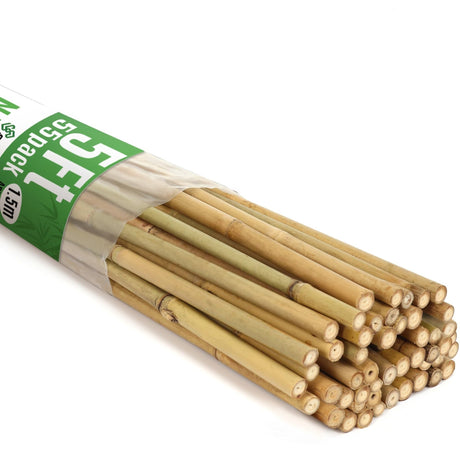 SWANGSA 55 Pack Bamboo Stakes for Plant 5 Feet, Bamboo Sticks for Garden Plant Support Stakes Poles for Tomatoes, Beans, Flowers, Trees, Indoor and SWANGSA